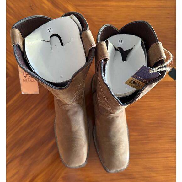 Roper Western Boots Monerey Oilded Tan Men's Size 11 NWT - Picture 3 of 3